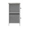 Emma and Oliver Marley 5 Drawer Storage Dresser with Cast Iron Frame, Wood Top, and Easy Pull Fabric Drawers with Wooden Handles